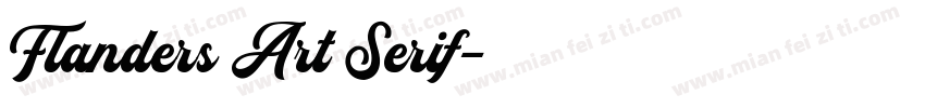 Flanders Art Serif字体转换